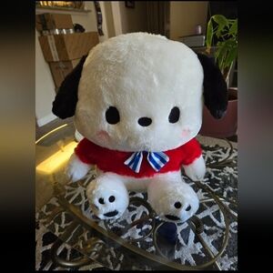 RARE Sanrio Pochacco Giga Jumbo BIG Fluffy Plush doll Exclusive to JAPAN 18in